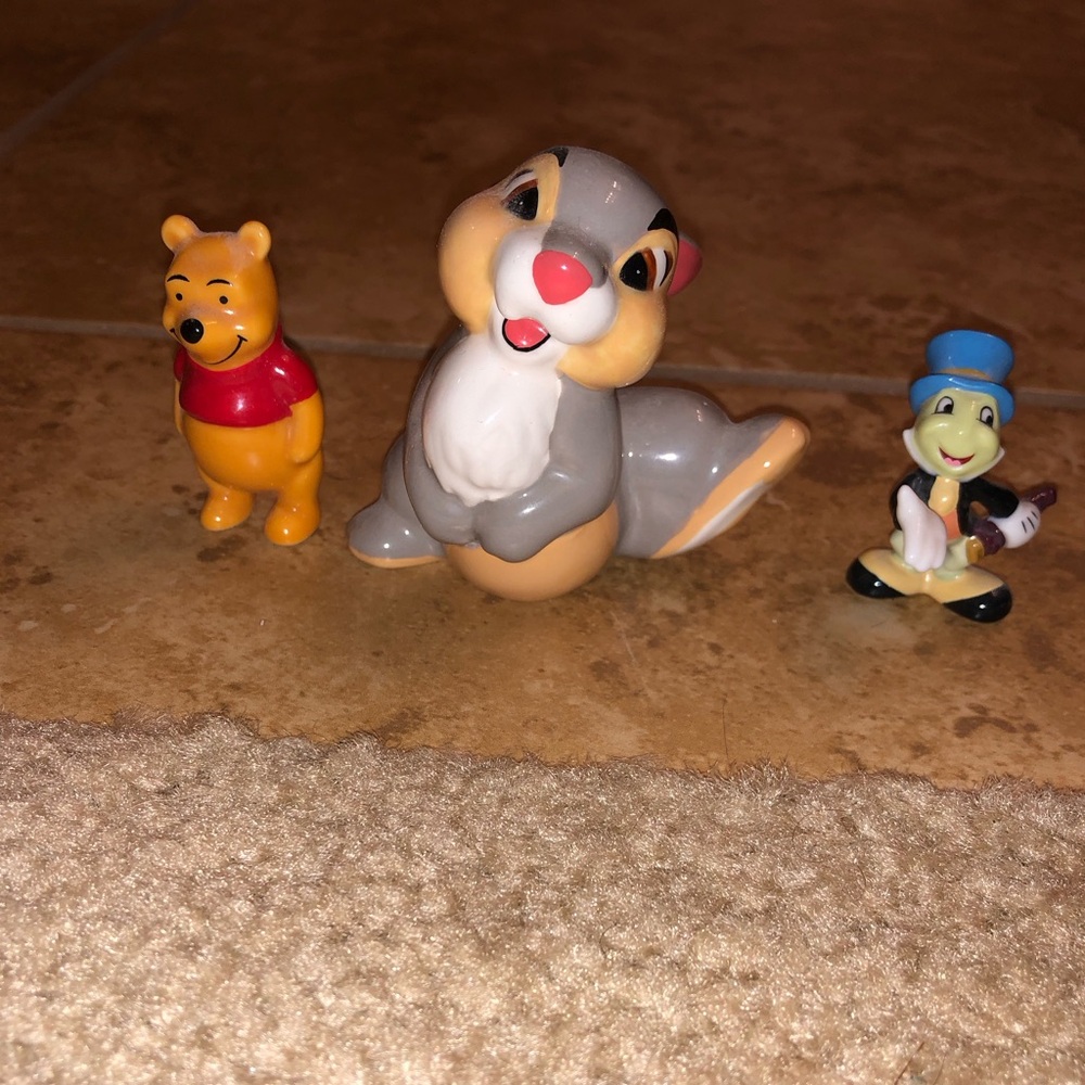 Disney Glass Ceramic Figurine Set